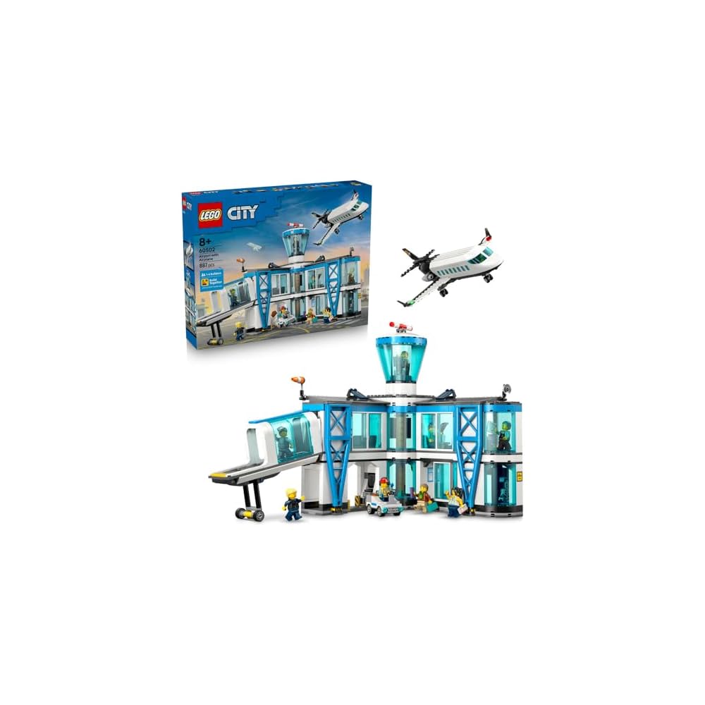 

LEGO City Airport Terminal and Airplane Toy Set Building Blocks for Kids Ages 8-10