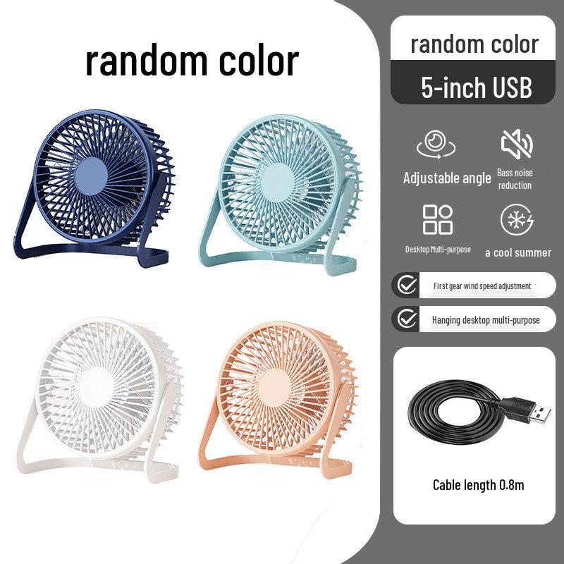 USB Mini Desktop Fan: Silent Tabletop Fan for Office, Car, Dorm