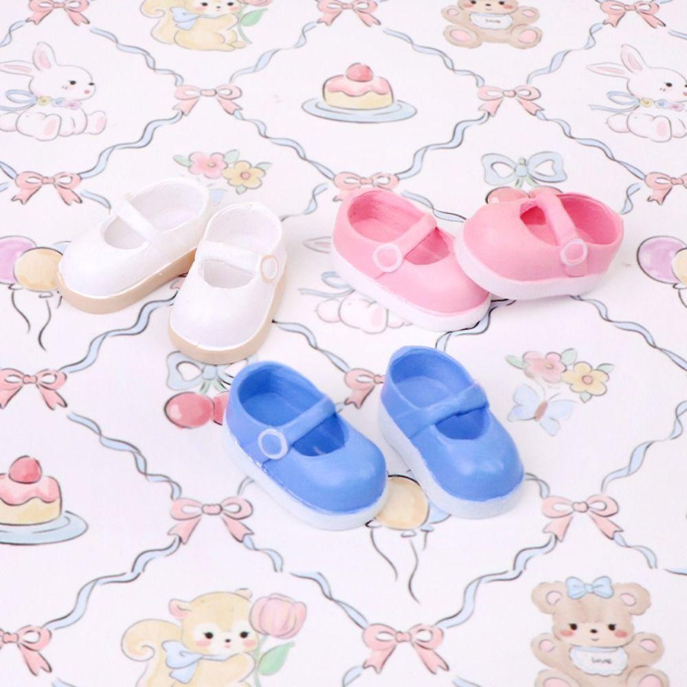 1 Pair Handmade Ob11 Dolls Shoes Simulated Bjd Doll Leather Shoes Middle Blyth Doll