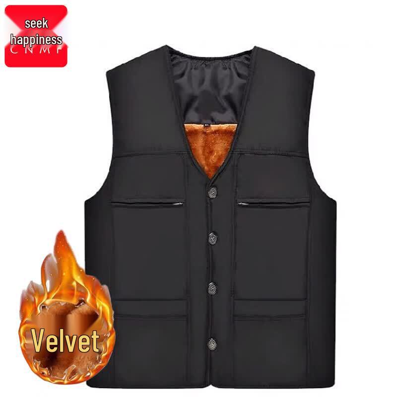 Warm Fleece-Lined Work Vest XXXL чёрный