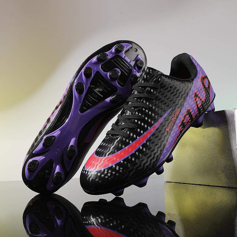 Men's Low-Top Football Shoes for Youth - AG Long Spikes & TF Studs for Artificial Turf Training