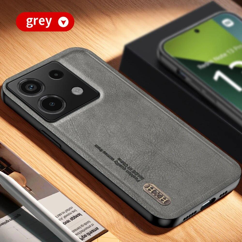 Redmi Note 13Pro Shell Magnetic Holder Retro Frosted Leather Phone Case for Xiaomi Redmi Note 13 Pro Plus Camera Protector Cover