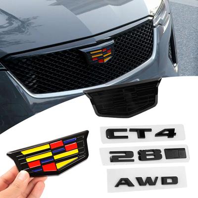 Für CT4 ABS 3D Auto Frontklappen Embleme Logo Heckklappen Logo Seitenkotflügel Abzeichen Radkappen Abdeckung Aufkleber Auto Zubehör
