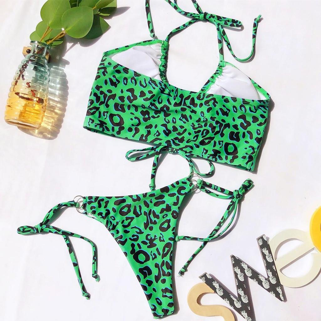 2020 Leopard Print Split Bikini Women's Swimsuit