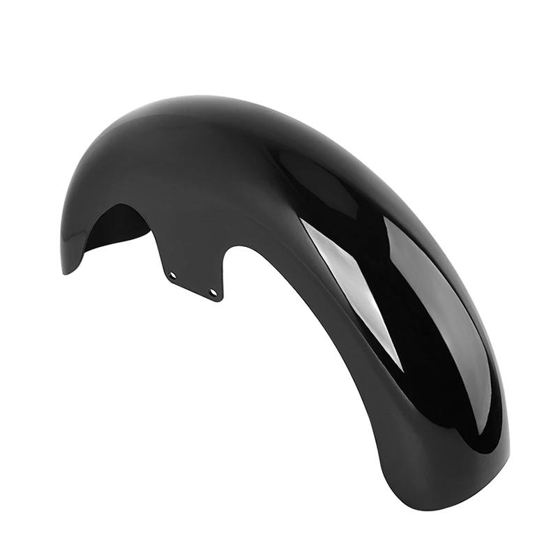 Gloss Black Wrap Front Fender Mudguard 19" 21" 23" For Harley Touring Electra Street Glide Road King Ultra Baggers