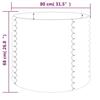 Jardinière de jardin - Maison Exclusive - Acier galvanisé - Ø80 cm - Gris