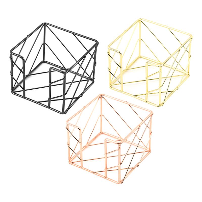 Porta Bloco de Notas Adesivas Dispensador Porta Bloco de Notas Caixa de Armazenamento de Mesa Padrão Criativo Vazado Caixa de Notas Adesivas Material de Escritório