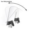 AQIMY Universal Windscreen ABS Plastic Windshield Extension Adjustable 4 Tier Windshield Transparent