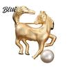Rainbow Unicorn Pin Brooch Horse Design Enamel with Imitation Crystals