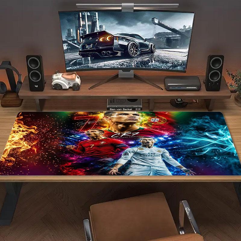 CR7 Large Size Mouse Pad Large Gaming Table Cushion Non-slip Laptop Tablet Big Mousepad XXL Mat Mini PC Playmat With Lock Edge
