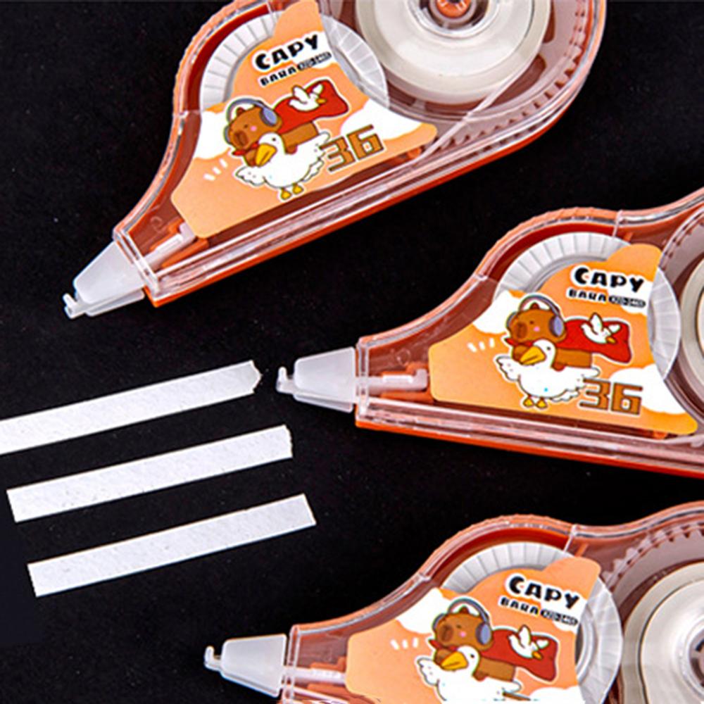 1 Piece Mini Cartoon Capybara Large Capacity Correction Tape Tools School Office Corrector Stationery Supplies
