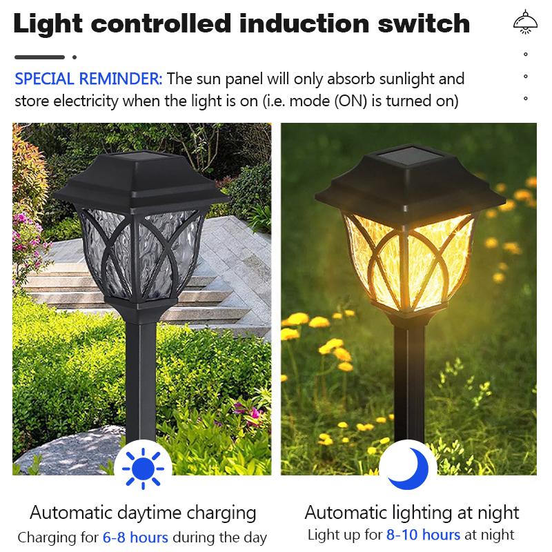 2-8 pack Solar LED Courtyard Lamp Outdoor Waterproof Lawn Lights Solar Landscape Channel Light Corridor Garden Decoration Light