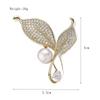 Lanhao Hot-Selling Pearl Swan Rhinestone Flower Brooch - Japanese & Korean Fashion Accessories for Women