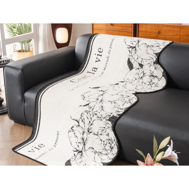 Irregular Special-shaped Sofa Cushions for All Seasons, New High-end Leather Sofa Cover, Autumn and Winter Cover Cloth