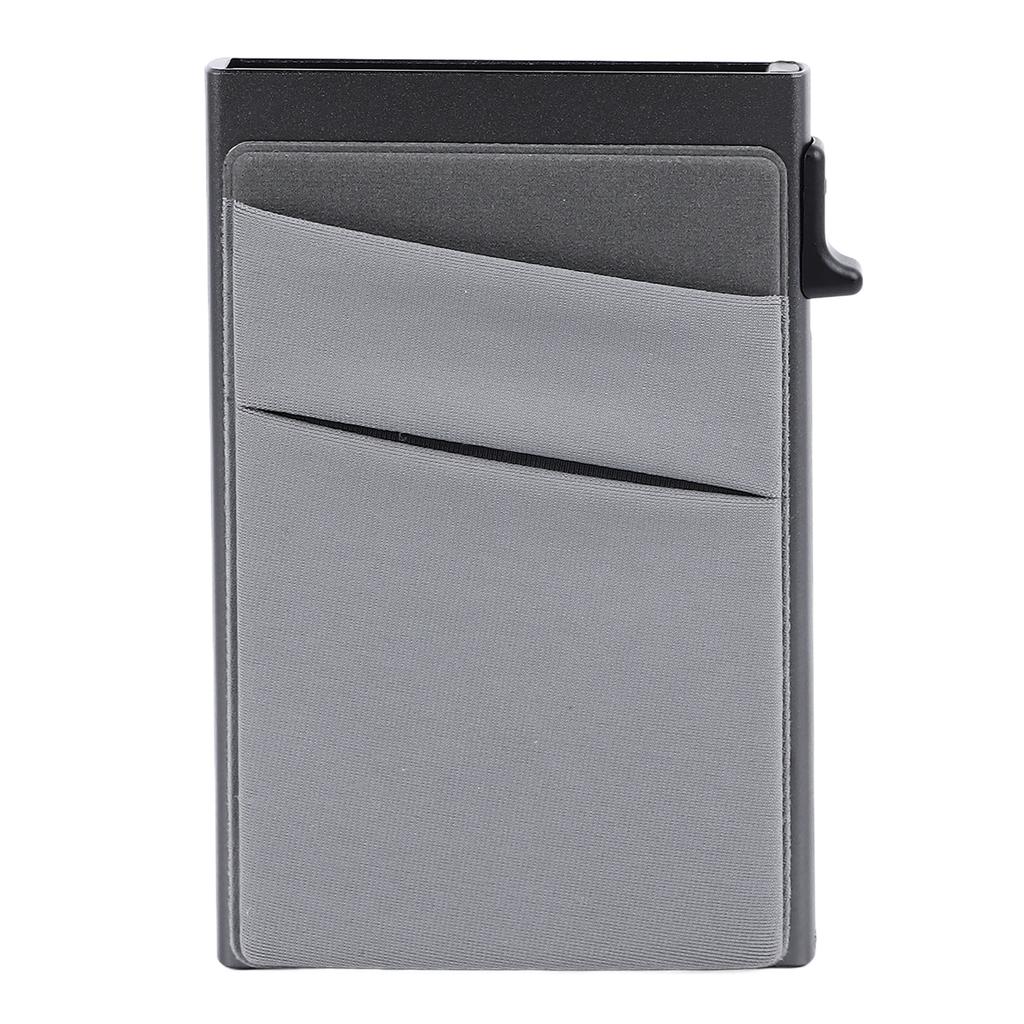 Men Slim Card Holder Wallet Secure Protection Card Holder Side Push Aluminum Alloy Slim Minimalist