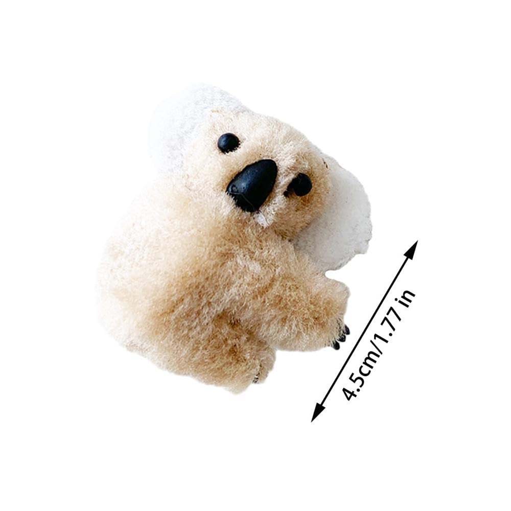 2Pcs Plush Koala Hair Clips, Cute Stuffed Animal Hair Clips, Small Koala Bear Hair Claw Bangs Clip Irregular Hair Clamps Hairpin Hair Accessories