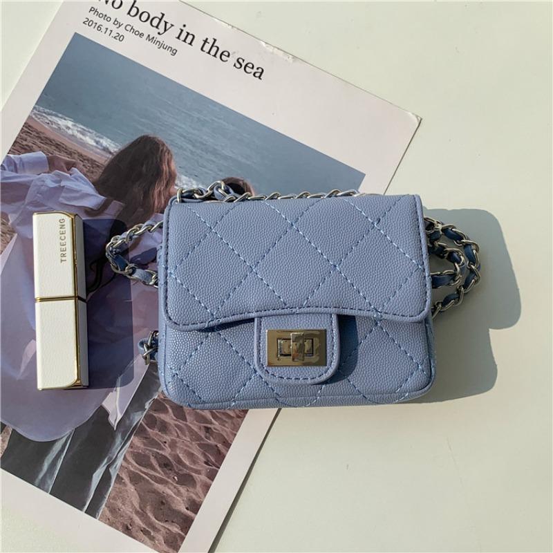 Spring Rhombus Chain Bag Women's Fashion Change Lipstick Mini Bag High-end Sense Flip Messenger Bag Women
