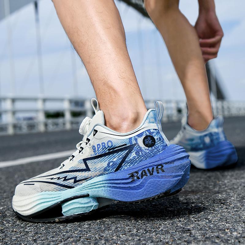 Men Racing Running Shoes Light Foam Carbon Plate Cushioning Stable Shoes Fashion Printed Sneakers Anti Slip Comfoy Tennis Shoes