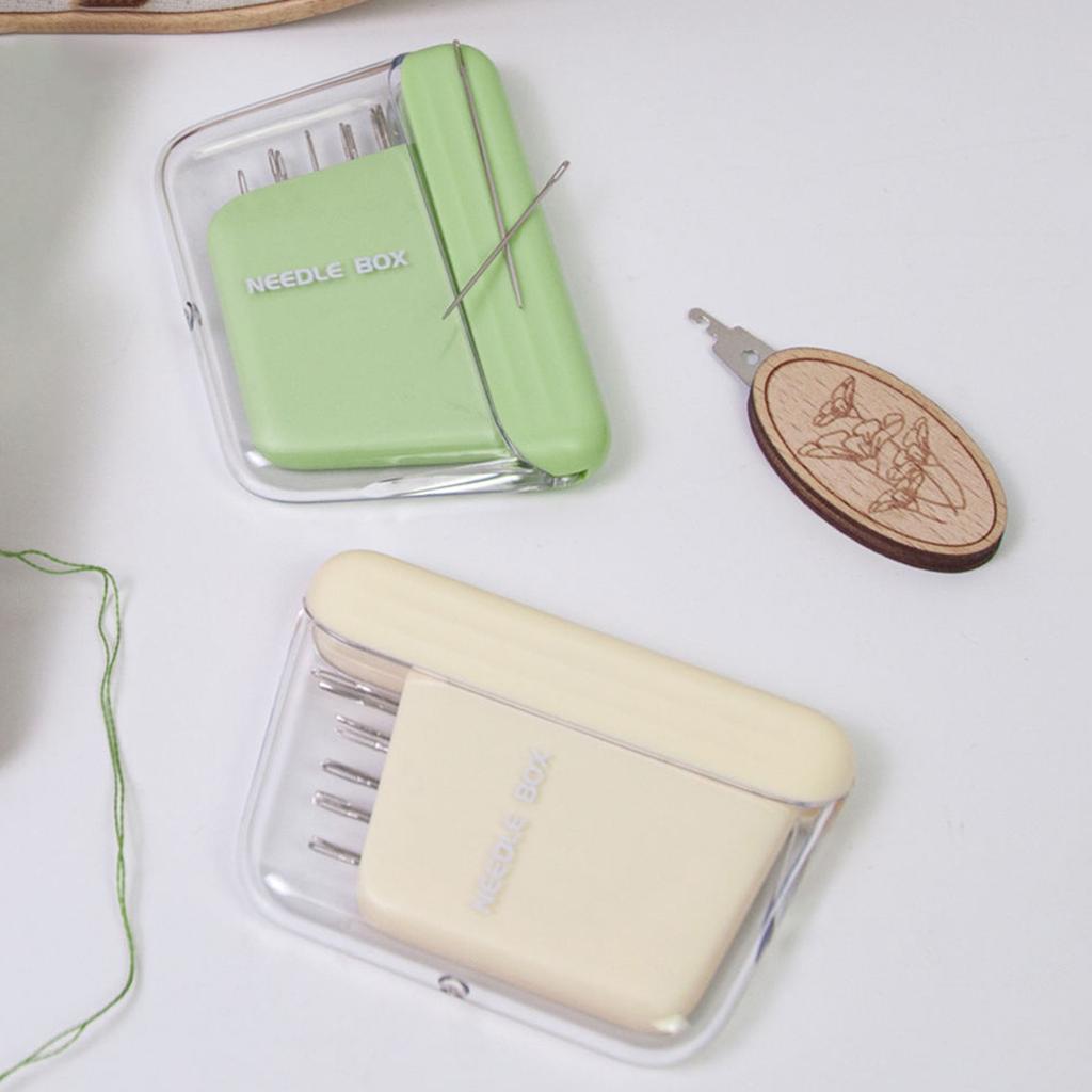 10Pcs Stainless Steel Sewing Needle with Magnetic Needle Holder Storage Case and Threader for Hand Quilting Embroidery