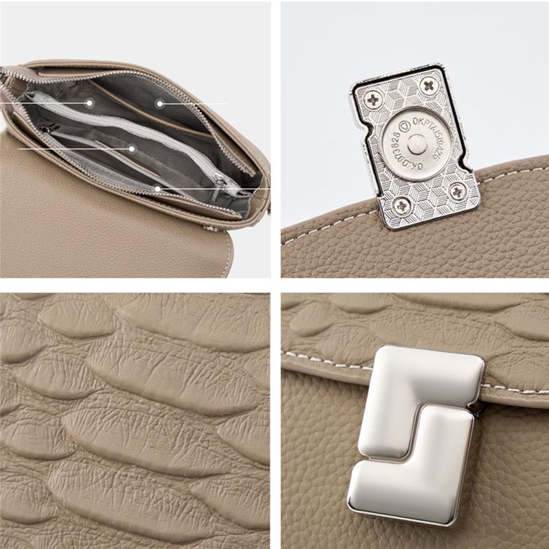 Cowhide Genuine Leather Saddle Small Shoulder Crossbody Bags For Women Summer  Trend Designer Flap Ladies Handbags
