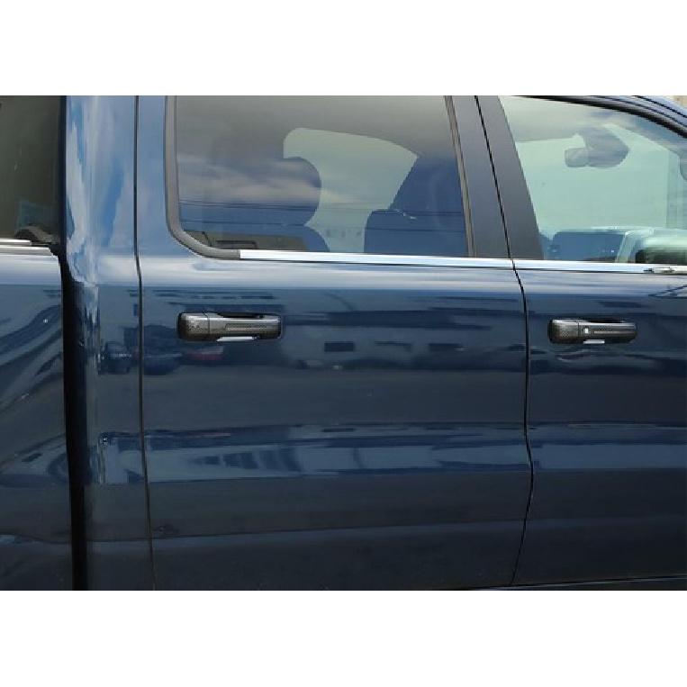 For - Dodge RAM 1500 Carbon Fiber Car Door Handle Decor Cover Trim 8PCS