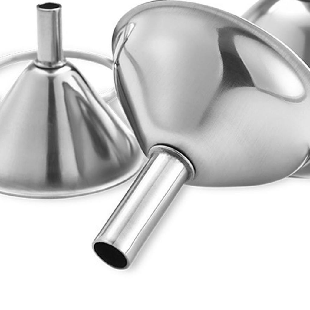 3 Pcs Stainless Steel Mini Funnels Stainless Steel Kitchen Funnel Set for Filling Small Bottles Miniature Bottles
