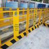 Construction Site Safety Guardrail: Red/White/Yellow/Black Vertical Poles with Safety Net for Foundation Pit