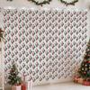 WTEMPO Christmas Snowman Santa Claus Christmas Tree Pattern Tassel Curtains Christmas Party Background Decor Props Christmas Festival Party Banners