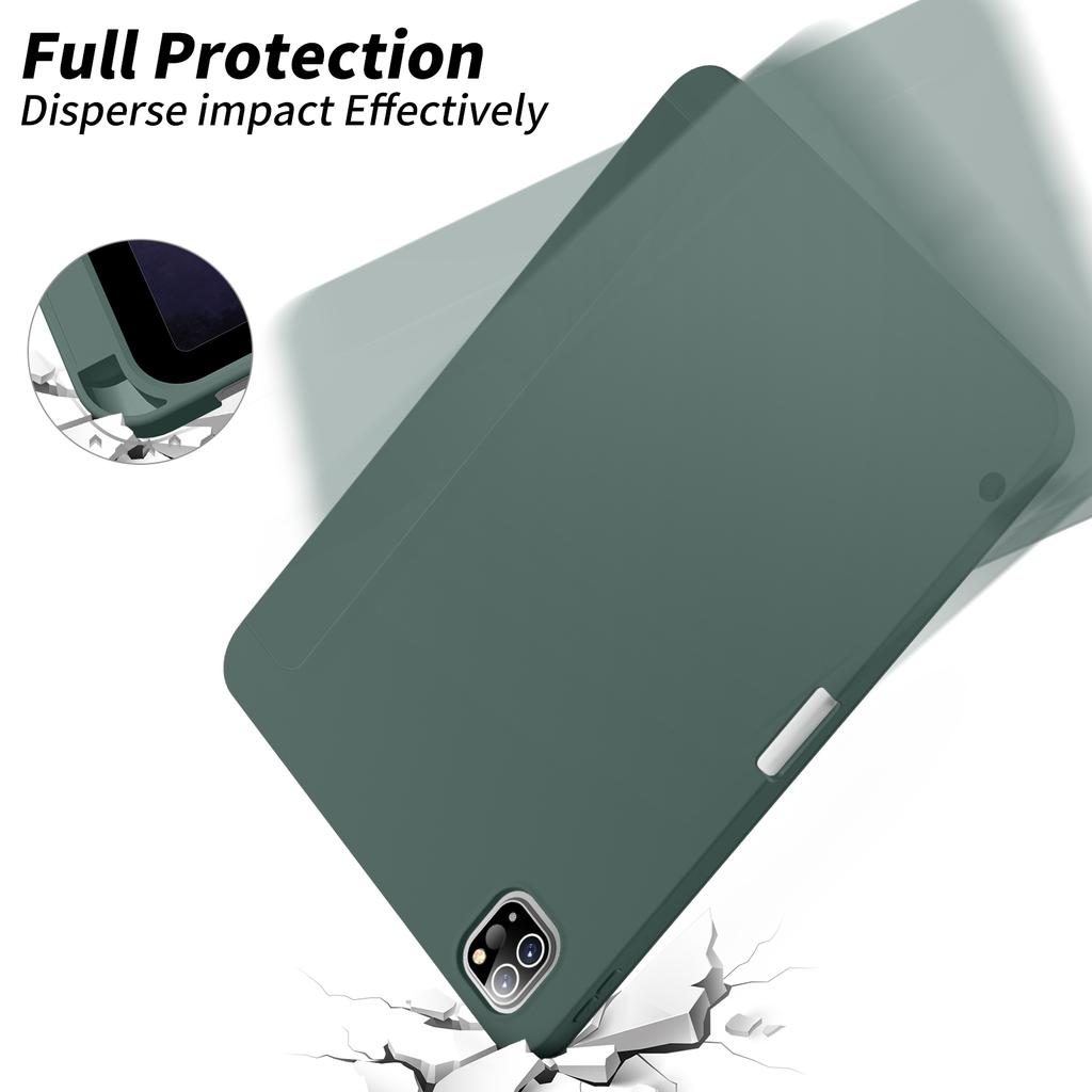 RBP for IPad Pro 11 12.9 Inch with Pencil Holder Case, for IPad Air 4/5th Generation 10.9 Inch Mini 6 Soft Slim TPU Tablet Cover