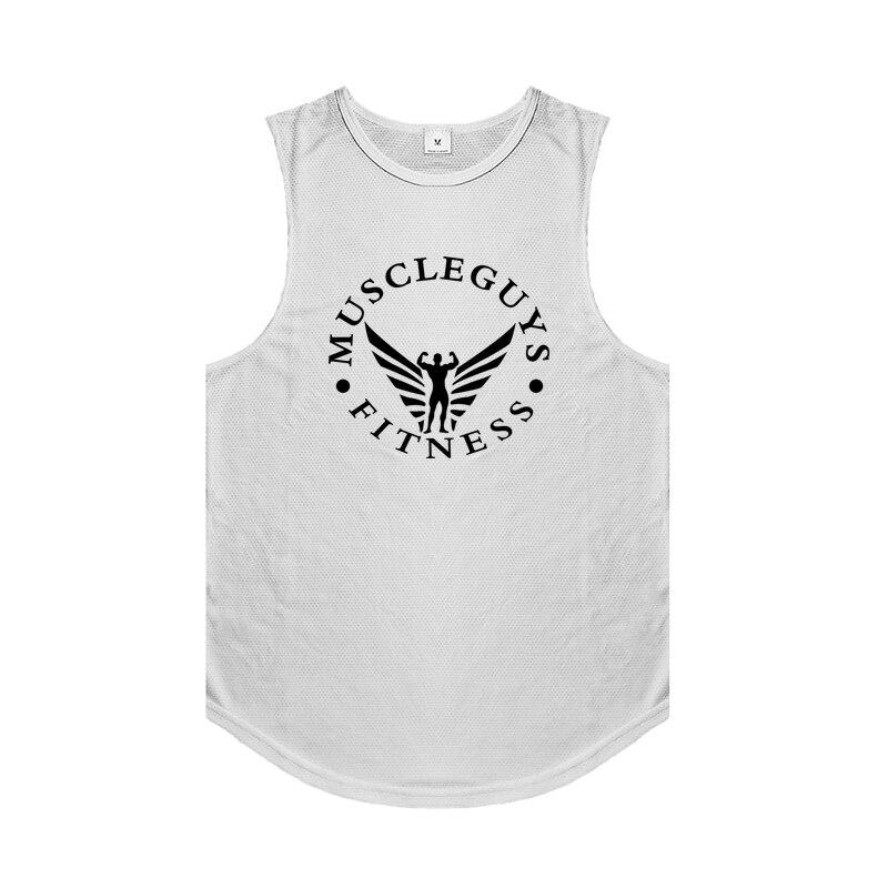 Muscleguys Summer Tide Mládež Sport Fitness Top Tričko bez rukávů Síťované tílko Osobnostní show Muscle Vesta Pánská kulturistika Tílko