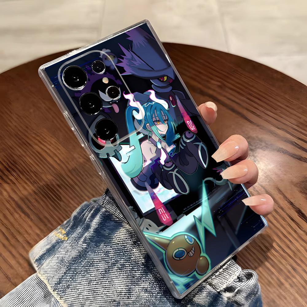 Cute Anime Girl Phone Case For Samsung S26 S25 S24 Ultra S23 Fe S22 S20 S21 Plus Plus 5G Fe Transparent Cover