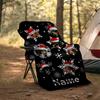 Christmas Dogs Wearing Santa Hats Personalized Outdoor Blanket Personalized Name Durable Comfort Throw For Picnics Outdoor Travel And Camping Sofa