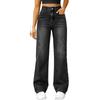 Women's High-Waisted Retro Straight-Leg Jeans - Slimming Loose Fit, Petite Floor-Length