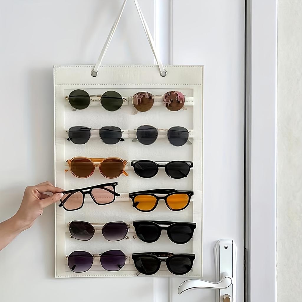 Filz Wandmontierter Brillenorganizer Leichte Aufbewahrung für Brillenpräsentation, für Schlafzimmer oder Wohnzimmer, Brillenhalter, Hängeregale