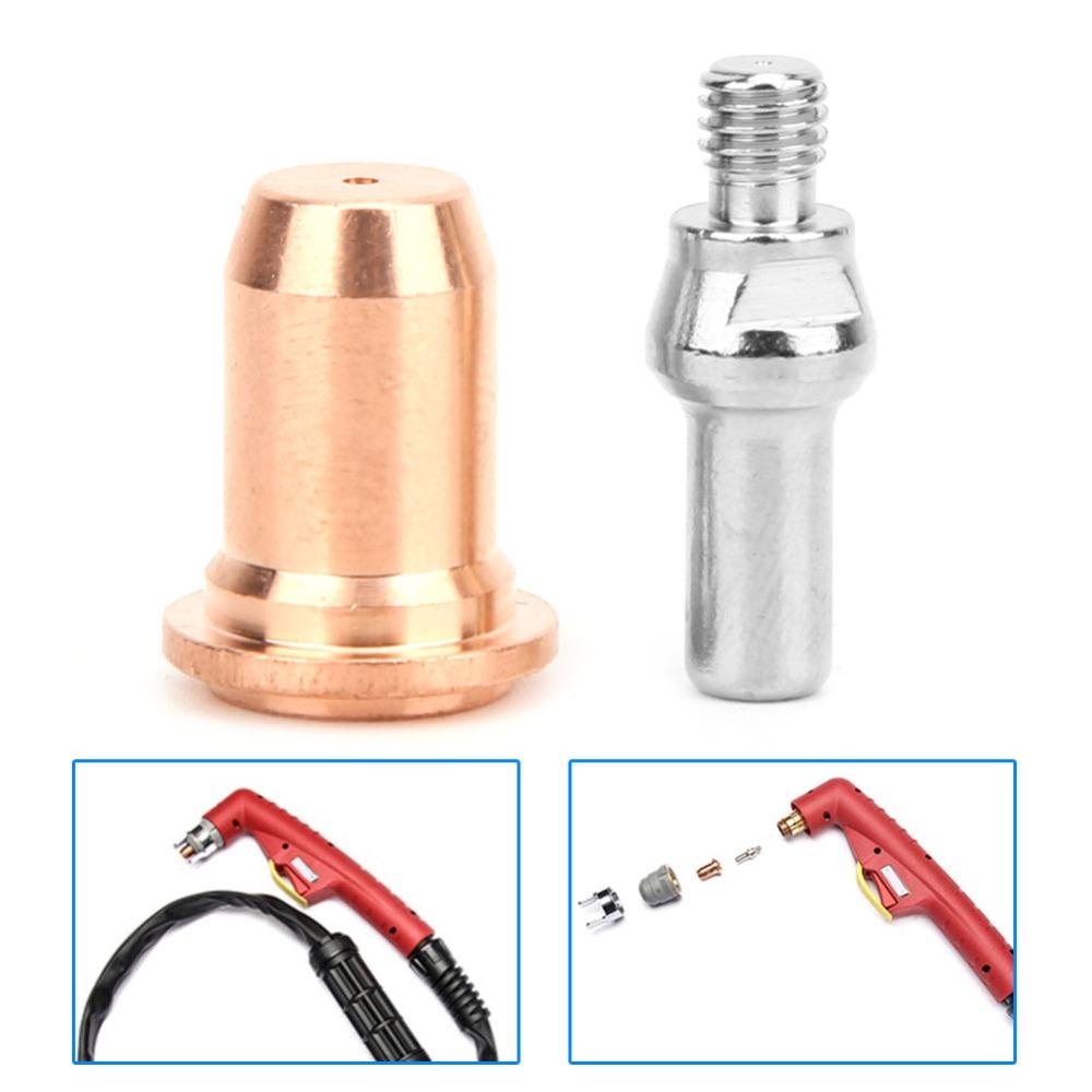 20pcs 30A-40A 40A-60A Plasma Electrode Tips 0.6mm Orifice Cutting Torch Electrode For PT60 Torch