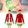 Festive Grinch Cosplay Costume For Christmas Parties Fun Velvet Fabric Unisex Sizes Xs To Xxxl