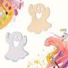 Wooden Ghost Shapes for DIY Crafts - Unfinished Wood Cutouts for Painting, Graffiti Art, Christmas Halloween Hanging Decorations