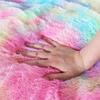 Travel Cover Tie Dye Print Office Nap Blankets Velvet Bed 1Pc Warm Rainbow Plush Blanket