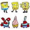 Cute SpongeBob & Patrick Star Drip Glaze Metal Alloy Brooch Pin