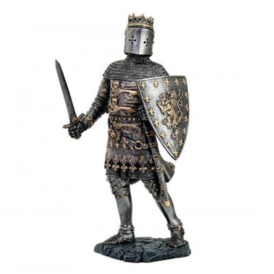 [A2401] - Pryskyřičná figurka 'Richard Coeur de Lion' zlatošedá - 21 cm