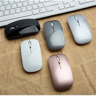 Erilles Rechargeable Optical Wireless Mouse Slient Button Ultra Thin Mini Optical Ultrathin USB 2.4G Mice for Computer Laptop