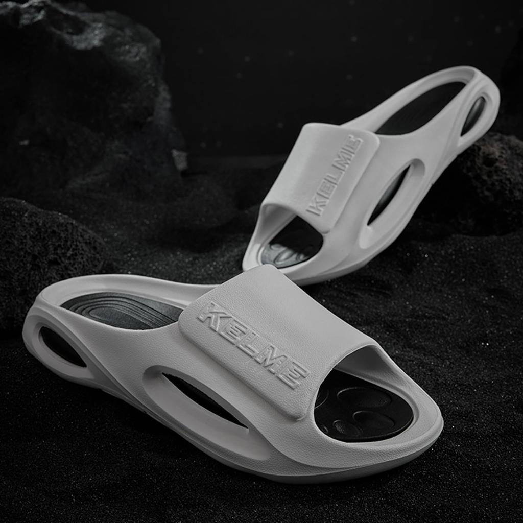 Kelme Fashion Sandals, Flops, Slippers, Shower Sandals, Sports Sandals, Lightweight, Shock Absorbing, Cushioned, Beach Sandals (Gray, 25.0cm)