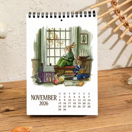 2026 Desk Calendar Animal Patterns Standing Flip Calendar Jan. 2026 - Dec. 2026 12