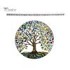 Indoor Outdoor Suncatcher Tree of Life Round Hanging Sign, Stained Glass Acrylic Sign Decoration, Window Wall Ornament for Sun Resistant