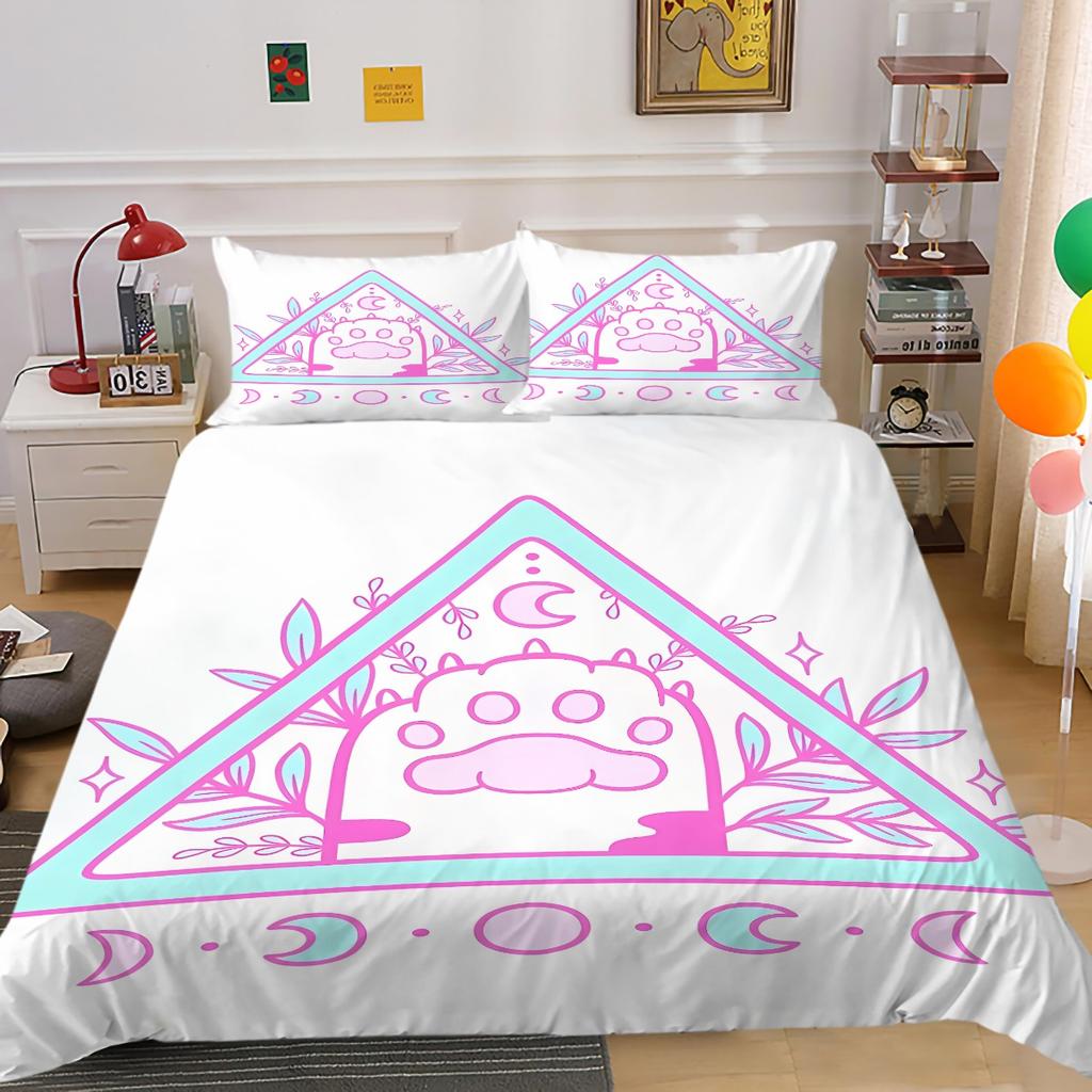 Home Bedspreads Cartoon Magic Cat Pillowcase Comforter Quilt Cover Set Bedding Sets