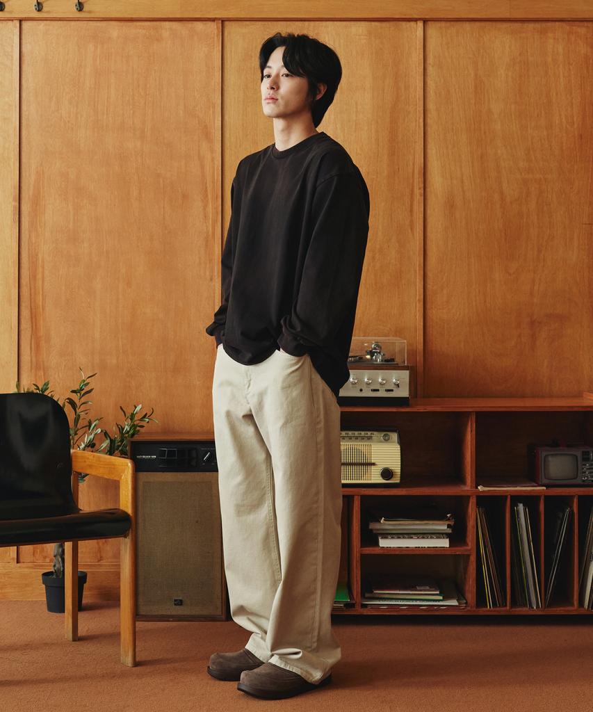 DENMADE Den0602 Extra Wide Cotton Pants (Light Beige)