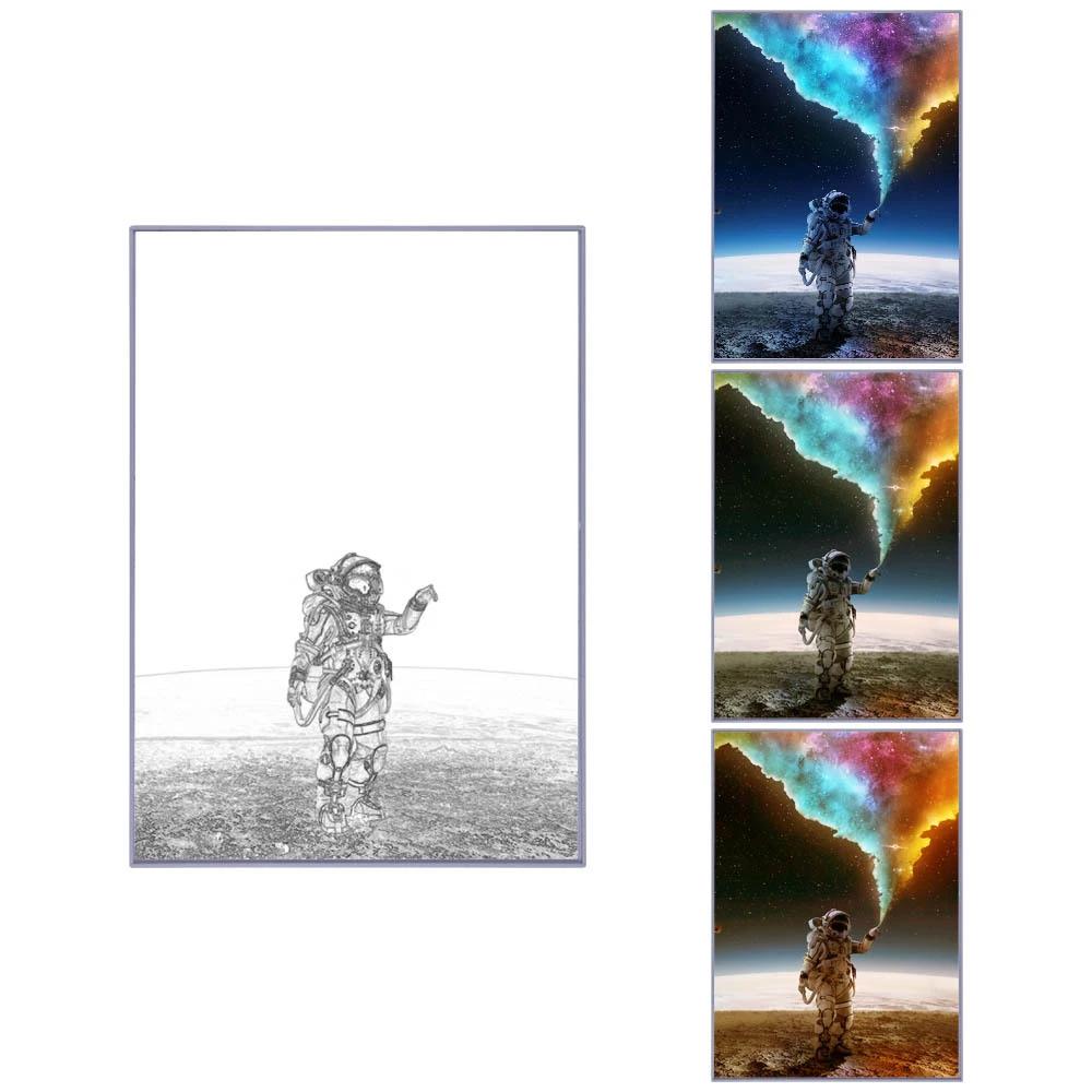 

USB Dimming Romantic Home Anime LED Beautiful City Night View Light Painting Lamp HD Picture Narrow Bezel Home Decor Lighting