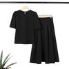 ZANZEA Women Short Sleeve Blouse and Long Skirts Elegant Casual Two Piece Suit Sets