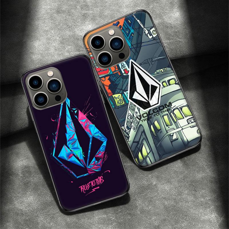 Volcom Logo Phone Case For Apple Iphone 16 15 Plus 13 12 Mini 16E 11 14 Pro Max X XS XR 8 7 SE 2020 Cover Shell Coque Silicone T