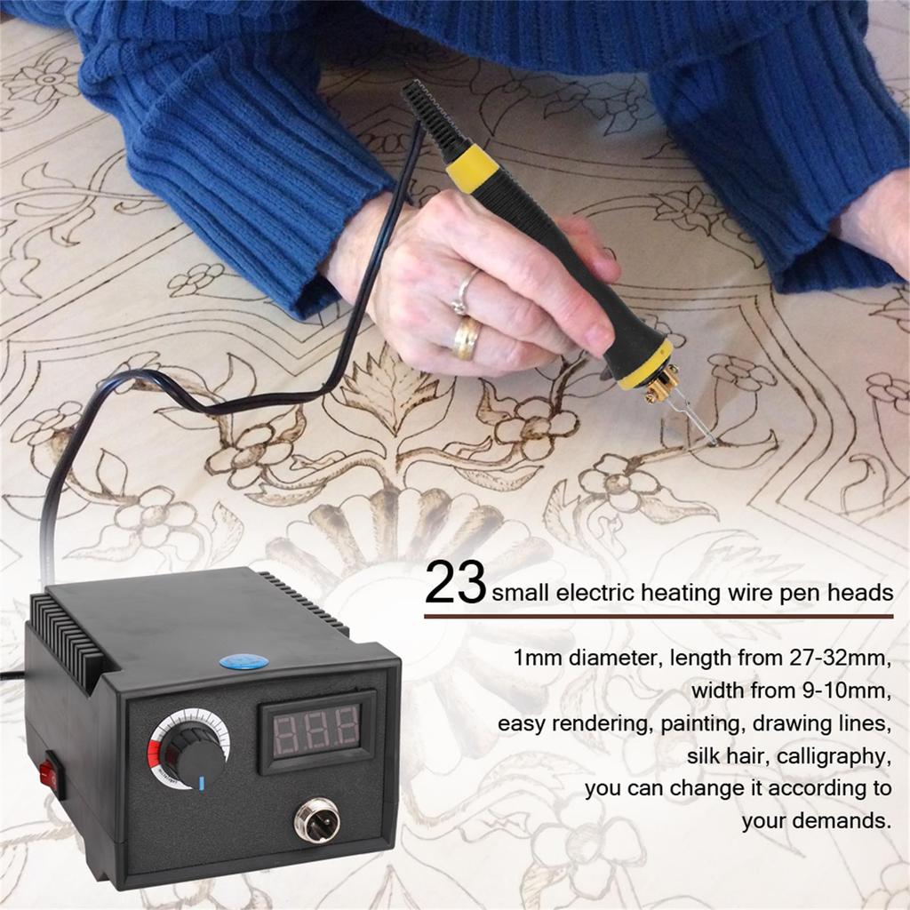 Pyrography Machine Temperature Digital Display Pyrography Tool for Woodworking Leather